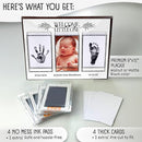Baby Hand and Footprint Kit with Photo & Birth Details, Inkless Hand and Footprint Kit, Newborn Keepsake Plaque, Baby Shower Gifts (STYLE 1 (Fully Personalized) (Welcome Little One)) by TinyTreasures Baby Boutique