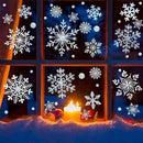 DC-BEAUTIFUL 318 Pcs Christmas Snowflakes Clings Decoration Set, White Christmas Theme Window Stickers, Winter Snow Flakes Clings Party Decal (12 Sheets) by CozyNest Decor