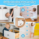 18 Pack Magnetic Cabinet Locks for Child Safety, Drawer Locks Baby Proofing, Magnetic Door Safety Locks for Cabinets and Drawers, Easy Installation No Tools Required (18 Pack and 2 Keys) by TinyTreasures Baby Boutique