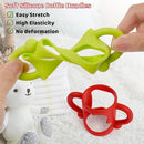 HUAKENER Silicone Baby Bottle Handles (4 Pack) - Easy Grip Holder for Dr. Brown Narrow Bottles - BPA Free by TinyTreasures Baby Boutique