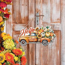Hello Fall Wood Hanging Truck Decoration, Autumn Wooden Signs, Rustic Thanksgiving Decoration, Home Interior And Exterior Decor, Autumn Harvest Thanksgiving Home Decor by CozyNest Decor