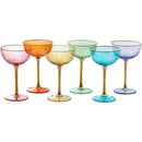 Vintage Art Deco Coupe for Champagne | Set of 6 | 7 oz