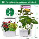 Hydroponics Growing System kit with Trellis,Smart Hydroponic Gardening System with LED Grow Light, Indoor Hydroponic Garden Herb Grow Kit for Short Tomato,Pepper,Cucumber (6200LC) by GreenHaven Gardens