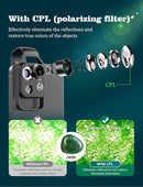 Phone Microscope with CPL Lens/LED Light, Nano Zoom 200X Pocket Microscope Camera Attachment with Universal Clip for Most iPhone/Andriod Phone - The Best Gift to Enjoy Microworld for Kids and Adults by TinyTreasures Baby Boutique