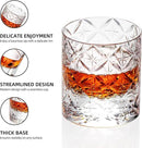 KAMMAK Crystal Whiskey Glasses Set of 2, Hand Blown 7.78oz Old Fashioned Glasses Stemless, Luxury Handcrafted Cocktail Glasses, Scotch Cup for Women, Men Gift for Rocks, Bourbon Barware, Bar by CozyNest Decor