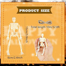 30 Pcs Halloween Mini Skeleton Figurine Decoration 6" Full Body Small Posable Skeletons Plastic Bones with Movable Joints Skeleton Figure for Halloween Garden Graveyard Haunted House Party Decor by CozyNest Decor