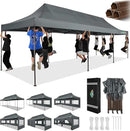 COBIZI 10x30 Pop Up Canopy Tent Heavy Duty with 8 Removable Sidewalls, Commercial Portable Tents for Parties Ez Up Canopy All-Weather Windproof & Waterproof and UPF 80+ Wedding Tent Sun Shelter by GreenHaven Gardens