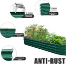2 Pack 8x3x1FT Galvanized Raised Garden Bed Large Metal Planter Box Kit Elevated Raised Garden Planters for Outdoor Plants, Green by CozyNest Decor