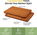 Bamboo Cutting Board, Durable Wood Cutting Boards for Kitchen with Deep Juice Grooves & Built-in Handles, Ideal Charcuterie & Chopping for Meat, Vegetables and Fruits Ideas Kitchen Gift for Home Cooks by GreenHaven Gardens