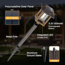 XMCOSY+ Solar Pathway Lights Outdoor Waterproof IP65 - Dual-Tone 25 LM LED Solar Garden Lights for Yard, Glass Outdoor Lighting for Garden Patio Yard Landscape Walkway Driveway Lawn Decor (Warm White) by CozyNest Decor