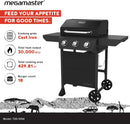 3-Burner Propane Gas Grill with Side Tables, 30,000BTUs, 429.81 SQ. In. Cooking Space, 2 Wheel Transport, Outdoor Kitchen Grill for BBQs, Backyards, Tailgating, and More - 720-1094 by GreenHaven Gardens