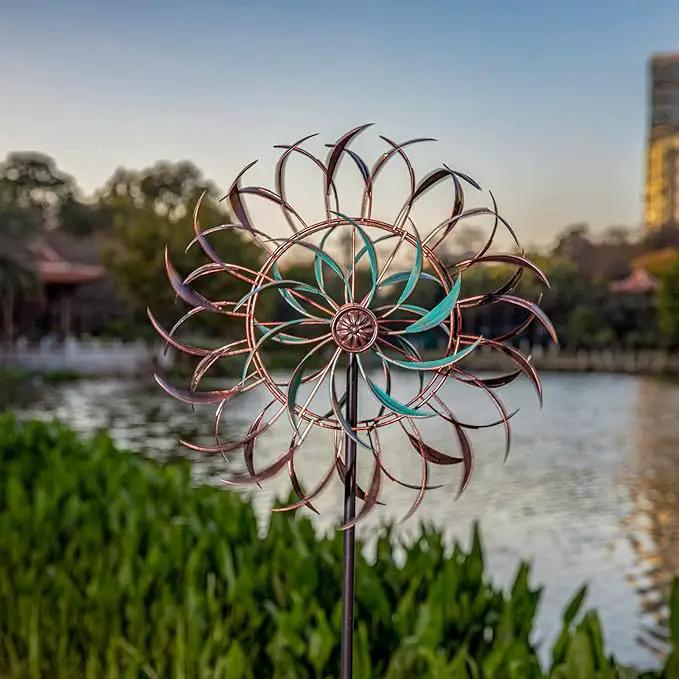 Stargarden Wind Spinners Outdoor Metal Large 360 Degrees Kinetic Wind Sculptures& Spinners Yard Art Outdoor Garden Decor, photo 6 of 9
