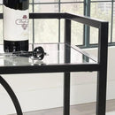 Sauder International Lux Bar Cart, Black Finish by CozyNest Decor