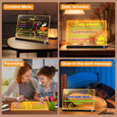 lumiboard led Drawing Board Message Board with Lights for Drawing Creative Advertising Board for Writing Drawing Note Taking Advertising Display Glow-in-The-Dark Acrylic (11.8 * 7.9 inches) Kids Gift by TinyTreasures Baby Boutique
