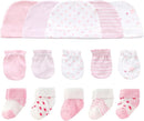 Baby Hats Mittens and Socks Set Cotton Newborn Hat Beanie Soft Infant Girls Boys Caps Gloves 0-6 month by TinyTreasures Baby Boutique