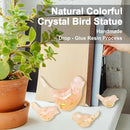 Crystal Bird Figurines, Resin Animal Statues, Miniature Decorative Gravel Birds, Home Decor (4PCS-RoseQuartz) by CozyNest Decor