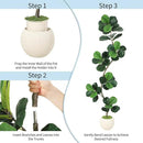 GarveeHome Fiddle Leaf Fig Artificial Tree with White Planter,6ft Faux Plants Indoor with Moss, Fake Rubber Tall Fake Floor Plant in Pot - Artificial Trees for Home Office Living Room Decor by CozyNest Decor