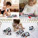 teytoy Baby Soft Cloth Book Set 6 PCS, Black and White High Contrast Baby Activity Crinkle Books for 0 3 6 9 12 Months Newborn Infants Babies Boys and Girls Early Educational Learning Toys by TinyTreasures Baby Boutique