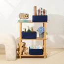 Small Storage Baskets for Organizing | Closet Organizer Bins | Shelf Toy Basket | Woven Rope Baskets | Cube Decorative Box | Shallow Basket | 11.5x7.5x4.7” | 4 Packs Navy Blue by GreenHaven Gardens