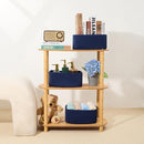 Small Storage Baskets for Organizing | Closet Organizer Bins | Shelf Toy Basket | Woven Rope Baskets | Cube Decorative Box | Shallow Basket | 11.5x7.5x4.7” | 4 Packs Navy Blue by TinyTreasures Baby Boutique
