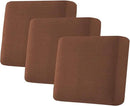 H.VERSAILTEX Super Stretch Individual Seat Cushion Covers - Sofa & Couch Cushion Slipcover Sets - Thick Jacquard Textured Twill Fabric (3 Piece XL Sofa Cushion Covers, Caramel) by CozyNest Decor
