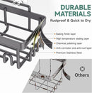 Veken Rustproof & Waterproof Shower Caddy 6-Pack, No Drilling Adhesive Shelves Rack with Soap Holder, Large Capacity Bathroom Organizers and Storage, Wall-Mounted Kitchen & Home Decor, Dark Grey by CozyNest Decor
