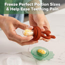Haakaa Baby Fruit Food Feeder & Mini Freezer Nibble Tray Combo, Breastmilk Popsicle Molds for Baby Cooling Relief, BPA Free Silicone Feeder for Safe Infant Self Feeding, 4 Month+ (Copper) by TinyTreasures Baby Boutique