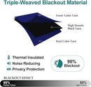 ChrisDowa Grommet Blackout Curtains for Bedroom and Living Room - 2 Panels Set Thermal Insulated Room Darkening Curtains (Navy Blue, 42W x 84L) by CozyNest Decor