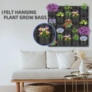 25 Pockets Hanging Planter Bags, Hanging Vertical Wall Mounted Plant Planting Grow Bags, Herb Garden Planter Outdoor Indoor Growing Bag, Gardening Vertical Greening Flower Container(1m×1m, Black) by CozyNest Decor