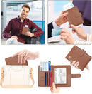 Melsbrinna Rfid Passport Holder for Travel women/Men, Cute Passport Wallet Rfid Blocking Card Slots, Rfid Passport Cover/CaseTravel Wallet, Passport Book Holder (1, Brown) by TinyTreasures Baby Boutique