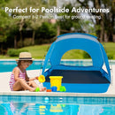Beach Tent, Portable Sun Shelter for 2/3/4/6-8 Person with UPF 50+ UV Protection, Easy Setup Waterproof Beach Shade Canopy Cabana for Family Outdoor and Picnics, Fishing with Carrying Bag by TinyTreasures Baby Boutique