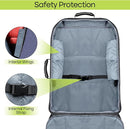 Padded Car Seat Travel Bag for Airplane, Heavy Duty Backpack for Air Travel, Water-Resistant Carrier with Shoulder Strap, Fits Most Car Seats (Blue+Black) by TinyTreasures Baby Boutique