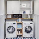FIMELLO 60" Laundry Room Wall Cabinets with Adjustable Shelf, Large Wall Storage Cabinet, White Wall Cabinet with Doors, Upper Kitchen Cabinet, Cabinets for Laundry, Bathroom, Kitchen -White by CozyNest Decor