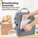 Organic Nursing Pads - 8 Washable Viscose Derived from Bamboo Breastfeeding Pads, Wash Bag, Reusable Breast Pads for Breastfeeding, Nipple Pads for Breastfeeding Essentials(Bare Beige, M 3.9") by TinyTreasures Baby Boutique
