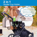 Accmor Universal Cup Holder, Stroller Cup Holder, 360° Rotatable Large Caliber Designed Bottle Holder for Stroller, Bike, Wheelchair, Walker, Scooter by TinyTreasures Baby Boutique