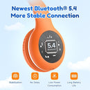 EarFun K2 Kids Bluetooth Headphones, Kids Headphones with Volume Limited, 40H Playtime, Built-in Mic, Stereo Sound, Foldable Over-Ear Headphone for School/Travel/iPad/Tablet, Orange by TinyTreasures Baby Boutique