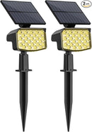 WELALO Solar Spot Lights Outdoor, [2 Pack/3 Modes] Solar Landscape Spotlights, Adjustable Solar Powered Security Lights, IP65 Waterproof Wall Lights for Walkway, Yard, Garden, Driveway (Warm White) by CozyNest Decor