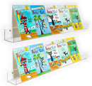NIUBEE 36-Inch Acrylic Floating Bookshelves for Kids, 2-Pack, Extra-Large Wall Shelves for Expanding Book Collections and Family Spaces by TinyTreasures Baby Boutique