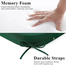 Outdoor Chair Cushions Set of 2, Waterproof Foam Patio Seat Cushions with Ties for Garden Sofa & Dining Furniture, 3-Year Color Fastness, 18x18x3 Inch, Green by GreenHaven Gardens