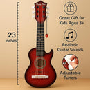 23" Acoustic Guitar, Kids 6 String Toy Guitar - Realistic Steel Strings - Beginner Practice First Musical Instrument for Children, Toddlers (Mahogany) by TinyTreasures Baby Boutique