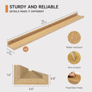 Picture Ledge Shelf for Wall, Floating Shelves Set of 4, 36 Inch Long Nursery Book Shelves for Toys Storage, Kids Bookshelf Wall Mounted for Books Photo Frames, Oak by TinyTreasures Baby Boutique