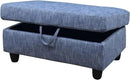 Ottoman Rectangular Storage Ottoman Bench, Flannel Footrest Stool Footstool with Lid for Living Room, Bedroom, Entryway, Light Blue, 34"x22.8"x17.5" by CozyNest Decor