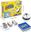 Wooden Matching Game Puzzle Games, Pattern Block Match Puzzles Building Cubes with Bell for Kids and Adults Toys Board Games for Family Night by TinyTreasures Baby Boutique