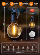 Outdoor-String-Lights-Paio-Lights, 100FT (50FT*2) 50+2 Shatterproof Bulbs Outdoor Patio Lights, IP65 Waterproof Connectable Hanging Outside Light for Backyard, Porch, Deck, Balcony, 2200K by CozyNest Decor
