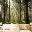 Onivein Forest Tapestry Nature Sunlight Streaming Through Green Trees Wall Hanging for Bedroom Living Room Office Decor 60 x 40 Inches by CozyNest Decor