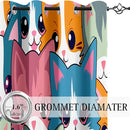 Cat Blackout Curtains for Girls - 2Pcs Cute Cartoon Cat Patterns Curtain Panels for Girls Bedroom Lovely Cats Drapes Darkening Window Curtain for Living Room Bedroom, 82" x 63" by TinyTreasures Baby Boutique