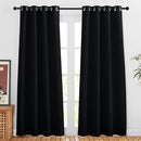 NICETOWN Black Blackout Curtains 80 inch Length 2 Panels Set - Grommet Thermal Insulated Window Treatments Light & Sound Blocking Drapes for Living Room/Doorway, W46 x L80 by TinyTreasures Baby Boutique