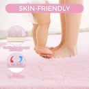 Ultra Soft Rug for Living Room, 9X12 Fluffy Shag Area Rug for Bedroom, Modern Shaggy Carpets Fuzzy Rug for Teens Dorm Nursery Home Decor Aesthetic, Upgrade Anti-Skid Durable, Pink by TinyTreasures Baby Boutique