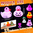 Halloween Rubber Duckies in Bulk Glow in The Dark Rubber Ducks Light up Halloween Mini Duckies Bath Toys for Halloween Party Favor Decor Pool Bathtub Baby Shower Toy Gifts for Kids (24) by TinyTreasures Baby Boutique