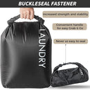 Travel Laundry Bag, Vacuum Compression Dirty Clothes Travel Bag Waterproof Wet Dry Bags Large Capacity Space Saver Bags Reusable Camp Clothes Organizer for Sports College Dorm Laundromat (1 Pcs )Black by TinyTreasures Baby Boutique